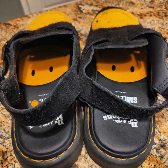 Dr. Martens Jorge Mules Smiley Face Black Mens Sandals Shoes US 12 main image 7
